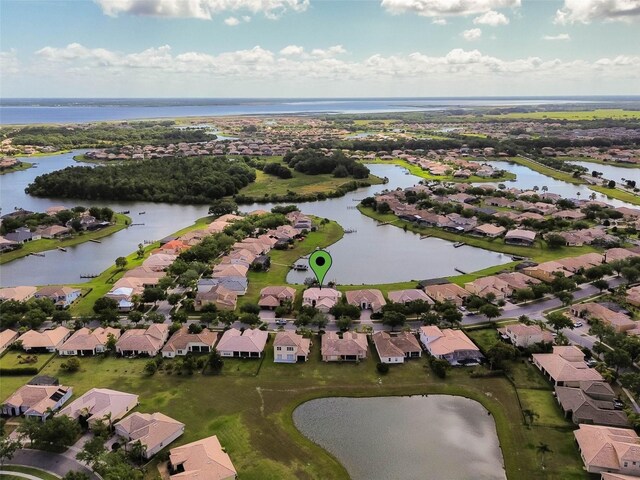 3583 Valleyview Dr, Kissimmee, FL 34746 - aerial view featuring a water view and a residential view