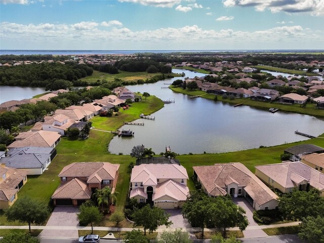 3583 Valleyview Dr, Kissimmee, FL 34746 - birds eye view of property featuring a residential view and a water view