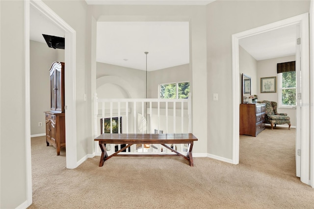 738 Powderhorn Cir, Lake Mary, FL 32746 - hallway featuring baseboards, carpet, and plenty of natural light