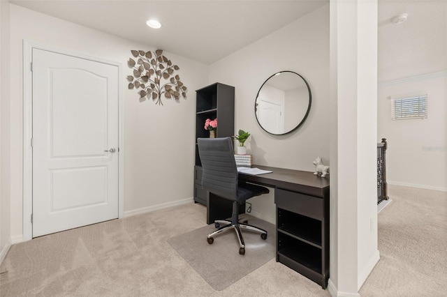 7837 Bostonian Dr, Winter Garden, FL 34787 - office area with carpet floors, recessed lighting, and baseboards