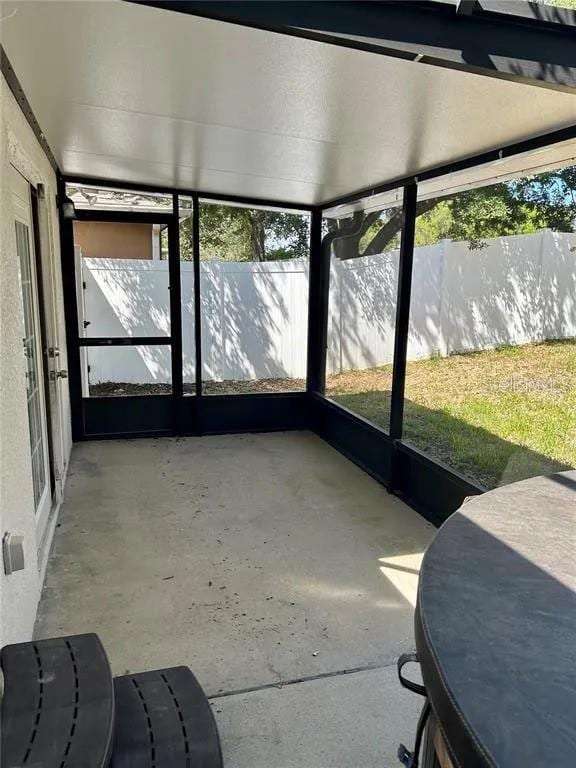 view of sunroom