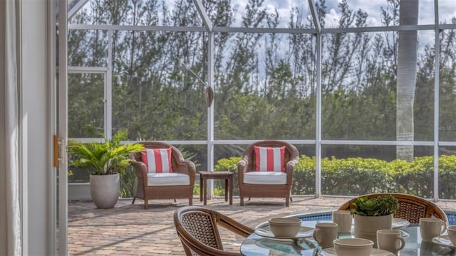 view of sunroom / solarium