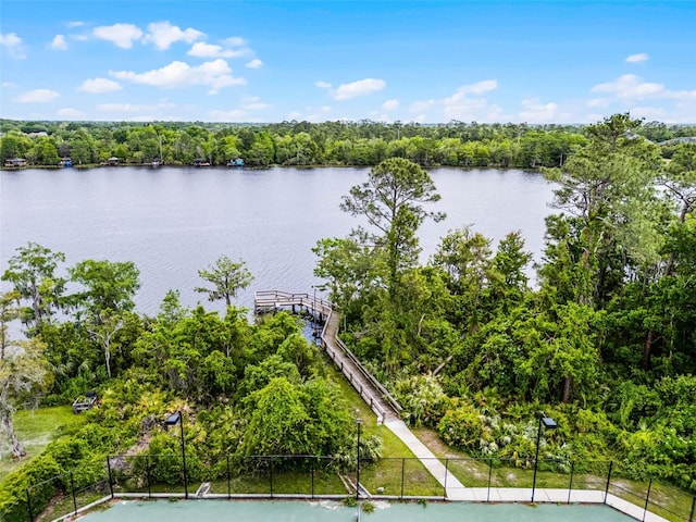 water view with fence