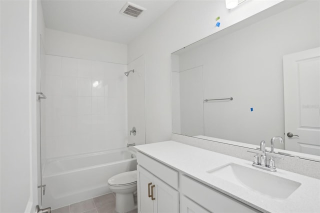 16484 Silver Brook Way, Winter Garden, FL 34787 - bathroom with toilet, tile patterned floors, vanity, and tub / shower combination