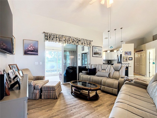 5060 NW 26th St, Ocala, FL 34482 - living area with light wood-type flooring and a ceiling fan
