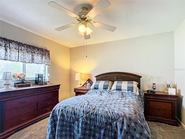 5060 NW 26th St, Ocala, FL 34482 - carpeted bedroom featuring ceiling fan and a textured ceiling