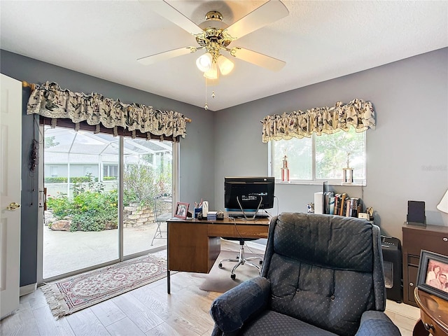 5060 NW 26th St, Ocala, FL 34482 - office with wood finished floors and ceiling fan