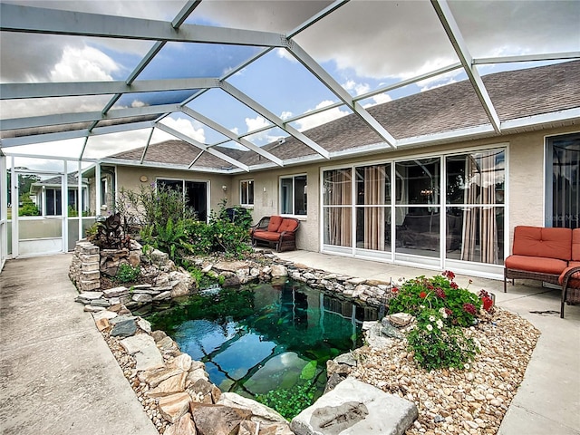 5060 NW 26th St, Ocala, FL 34482 - view of swimming pool featuring a patio area and glass enclosure