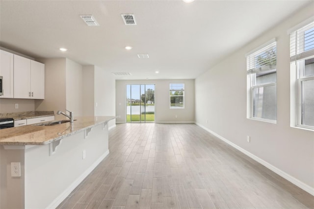 2320 E Newsome Rd, Plant City, FL 33565 - kitchen featuring baseboards, visible vents, and a sink