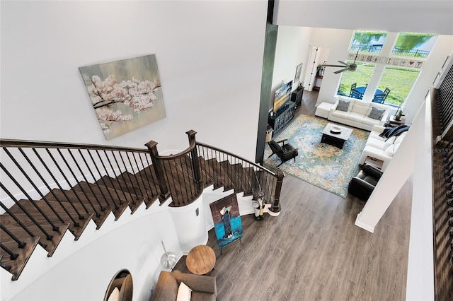 14749 Walcott Ave, Orlando, FL 32827 - stairway with wood finished floors