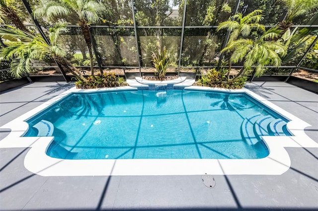 10033 Hart Branch Cir, Orlando, FL 32832 - outdoor pool featuring a lanai and a patio