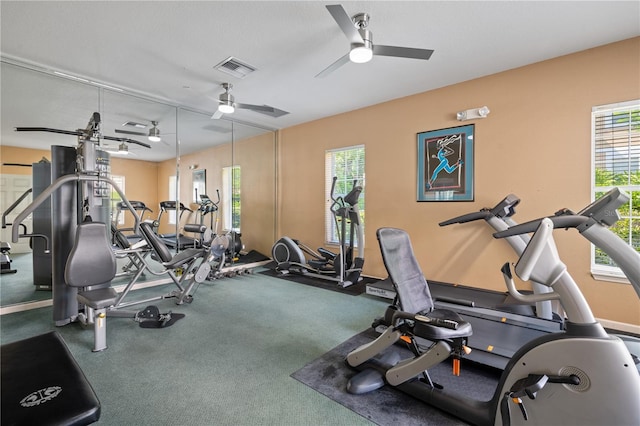 7420 Cypress Grove Rd Unit 132, Orlando, FL 32819 - exercise room with ceiling fan