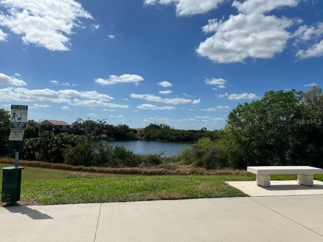 view of water feature