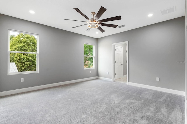 3 Orange Blossom Dr, Eustis, FL 32726 - empty room featuring baseboards, a ceiling fan, visible vents, and carpet floors