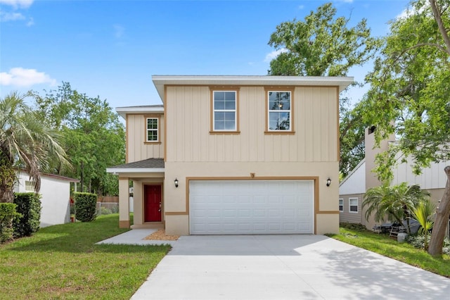 3 Orange Blossom Dr, Eustis, FL 32726 - view of front of house with an attached garage, driveway, and a front yard