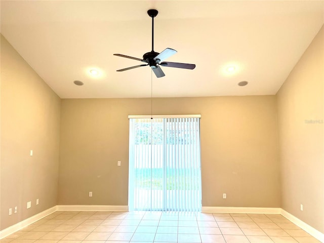 9046 Tuscan Valley Pl, Orlando, FL 32825 - unfurnished room with light tile patterned floors, baseboards, and ceiling fan