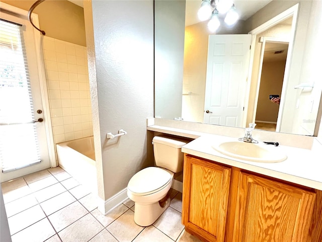 9046 Tuscan Valley Pl, Orlando, FL 32825 - full bathroom featuring toilet, bathtub / shower combination, tile patterned flooring, and vanity