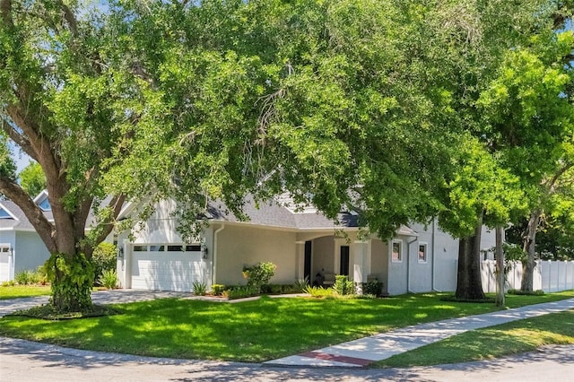 1821 Simonton Ave, Orlando, FL 32806 - obstructed view of property featuring driveway, a front yard, stucco siding, and fence