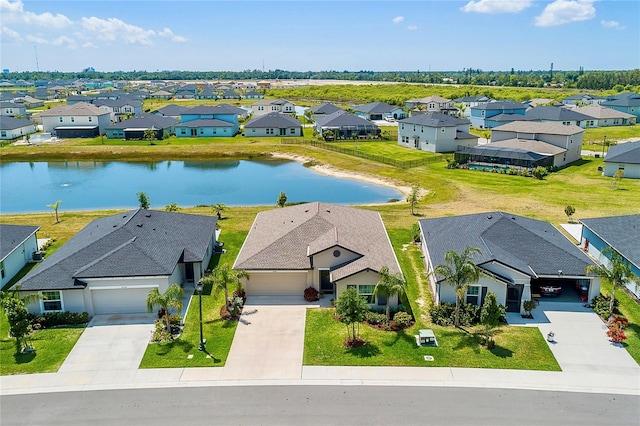 4094 San Clemente Ct, North Fort Myers, FL 33917 - birds eye view of property featuring a water view and a residential view