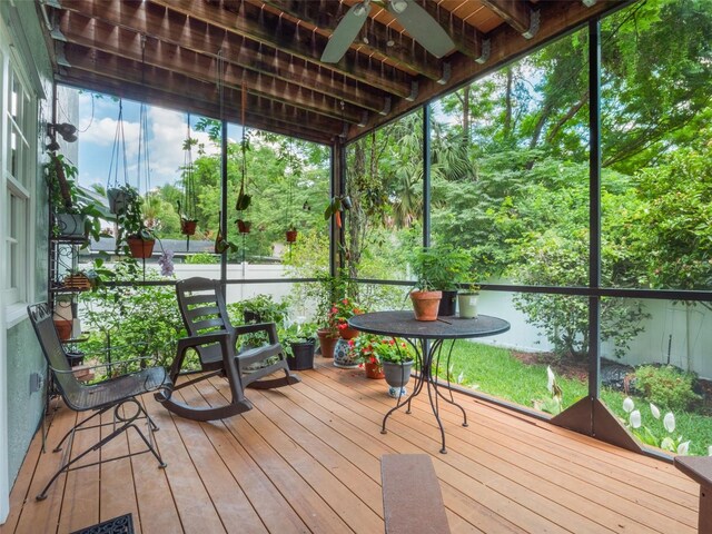 811 Laurel Ave, Orlando, FL 32803 - sunroom / solarium featuring ceiling fan
