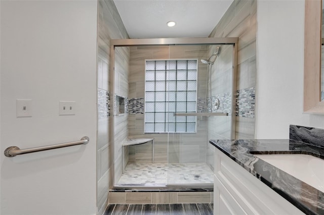 1517 Abberton Dr, Orlando, FL 32837 - bathroom featuring a stall shower and vanity