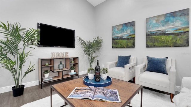 1027 Dees Dr, Oviedo, FL 32765 - living area with baseboards and wood finished floors