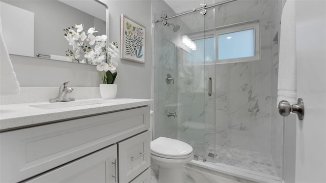 1027 Dees Dr, Oviedo, FL 32765 - full bath with vanity and a marble finish shower