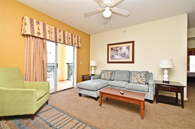 8112 Poinciana Blvd Unit 1809, Orlando, FL 32821 - living area with a ceiling fan and carpet floors