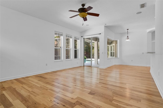 1803 Glenbay Ct, Windermere, FL 34786 - empty room featuring a ceiling fan, a wealth of natural light, and light wood finished floors