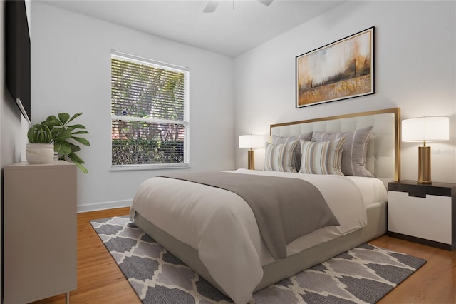 1803 Glenbay Ct, Windermere, FL 34786 - bedroom with a ceiling fan, baseboards, and wood finished floors