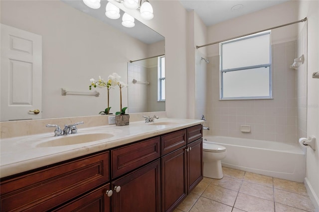1803 Glenbay Ct, Windermere, FL 34786 - full bath featuring double vanity, a sink, tub / shower combination, and toilet
