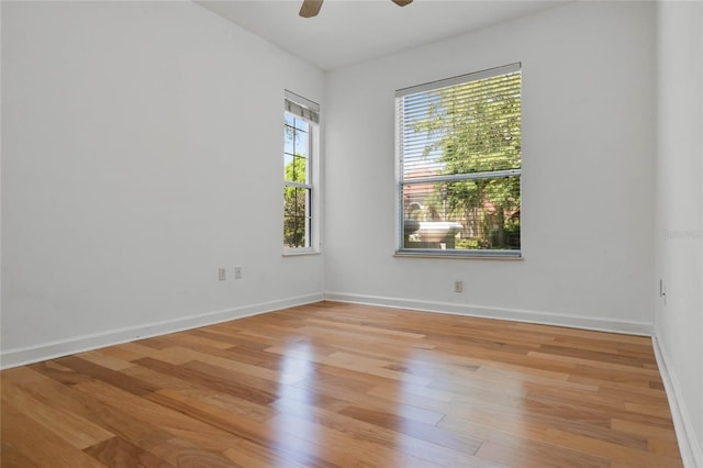 1803 Glenbay Ct, Windermere, FL 34786 - spare room with baseboards, a ceiling fan, and light wood-style flooring