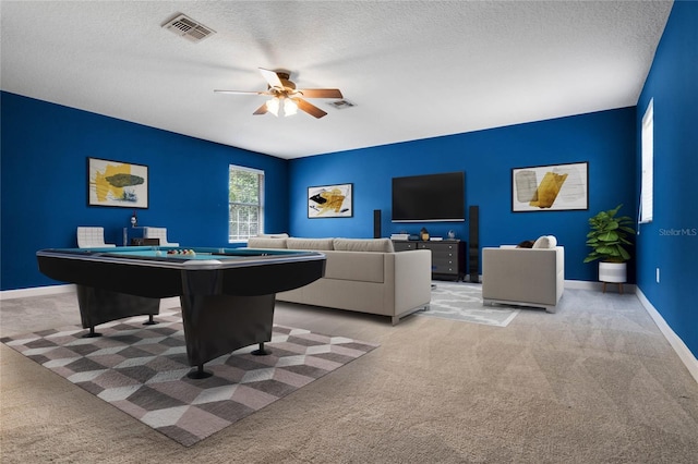 1803 Glenbay Ct, Windermere, FL 34786 - playroom with visible vents, carpet flooring, and a ceiling fan
