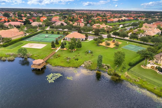 1803 Glenbay Ct, Windermere, FL 34786 - bird's eye view featuring a water view and a residential view