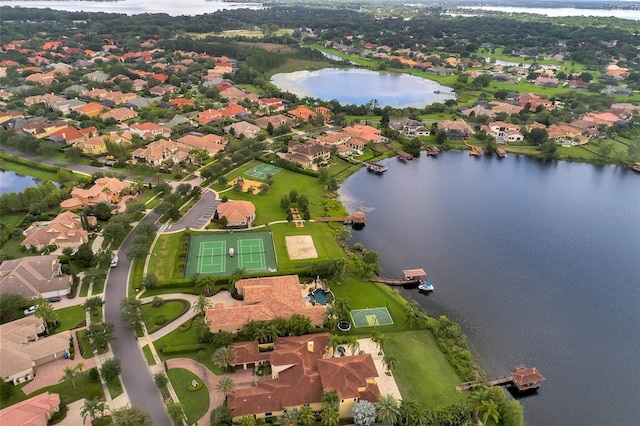 1803 Glenbay Ct, Windermere, FL 34786 - aerial view featuring a water view and a residential view