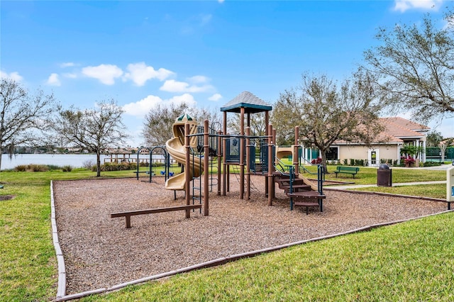 1803 Glenbay Ct, Windermere, FL 34786 - community jungle gym featuring a lawn and a water view