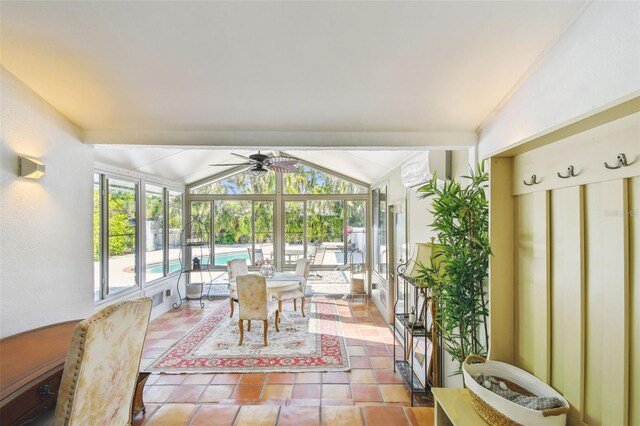 913 Tennessee Ln, Sarasota, FL 34234 - sunroom with vaulted ceiling and a wall mounted AC