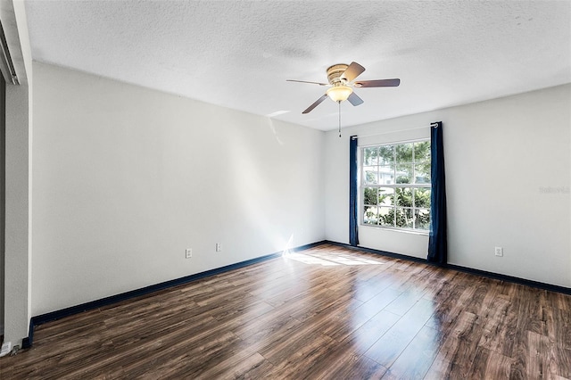 37 Lindsay Dr, Palm Coast, FL 32137 - unfurnished room featuring ceiling fan, a textured ceiling, baseboards, and wood finished floors