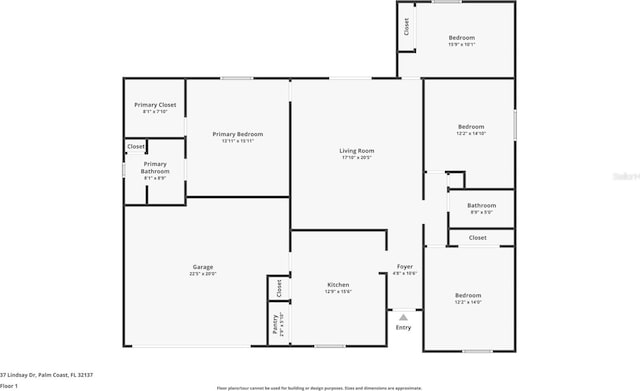 37 Lindsay Dr, Palm Coast, FL 32137 - plan