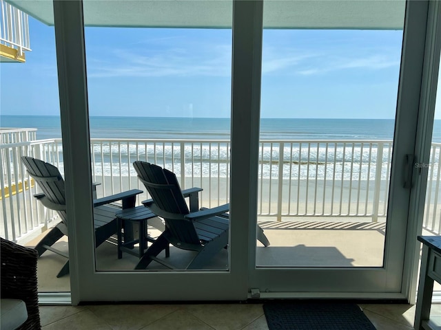 5203 S Atlantic Ave Unit 416B, New Smyrna Beach, FL 32169 - balcony with view of water and beach
