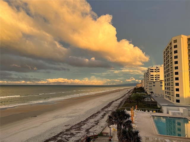 5203 S Atlantic Ave Unit 416B, New Smyrna Beach, FL 32169 - water view featuring local beach
