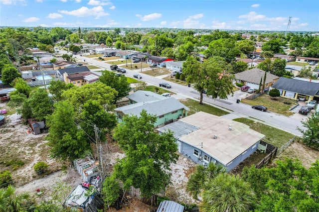 aerial view with a residential view