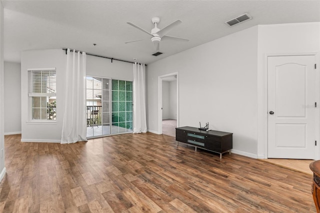 4897 Cypress Woods Dr Unit 6314, Orlando, FL 32811 - living room with visible vents, wood finished floors, and ceiling fan