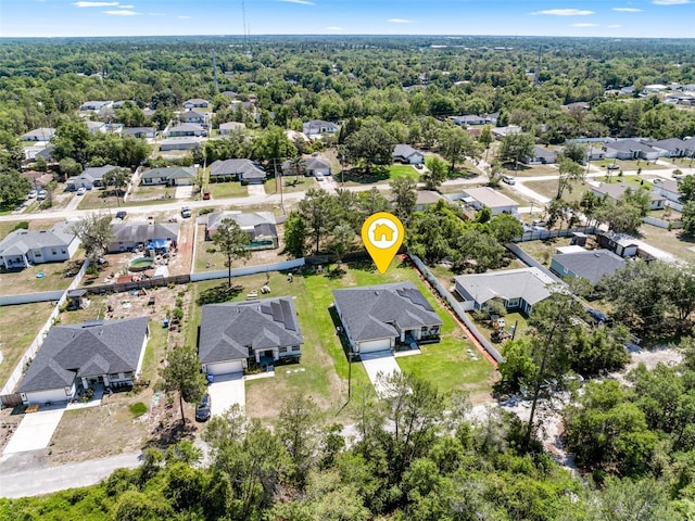 aerial view featuring a residential view