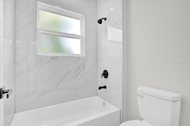 full bathroom featuring shower / bath combination and toilet