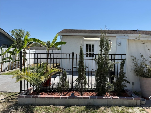 exterior space featuring fence