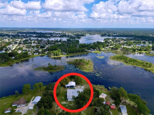 407 Sheryl Dr, Deltona, FL 32738 - drone / aerial view with a water view