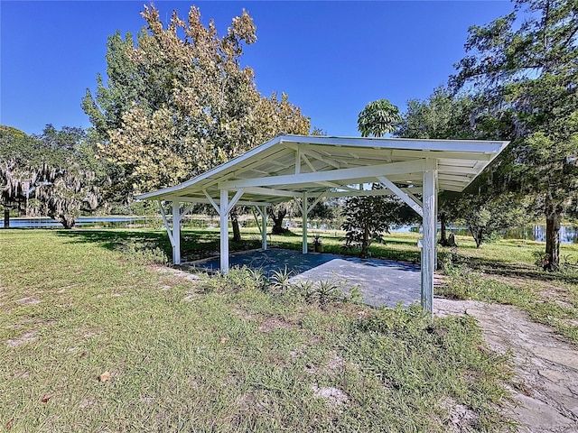 407 Sheryl Dr, Deltona, FL 32738 - view of property's community featuring a gazebo, a detached carport, and a lawn
