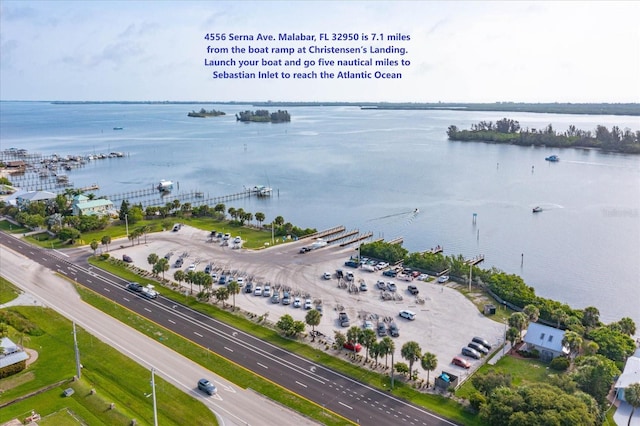 4556 Serna Ave, Malabar, FL 32950 - drone / aerial view of a nearby body of water