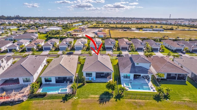 15865 Key Biscayne Ln, Loxahatchee, FL 33470 - aerial perspective of suburban area with a pool